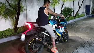 CF Moto 300 SR with Akrapovic full system exhaust sound check [upl. by Ervin]