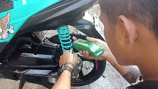 MiO I 125 Scooter change tire di na kaylang Tangalin Ang mags tutorial [upl. by Adnuhsal]