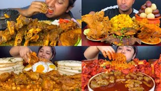 Asmr Speed Compilation Mukbang Video Spicy Mutton Chicken Fish Seafood Eating Video [upl. by Bouzoun]