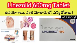 linezolid 600mg tablet in telugu  uses sideeffects precautions etc [upl. by Rheba]