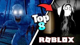 LOS 08 MEJORES ⭐ JUEGOS de ROBLOX de TERROR para JUGAR CON AMIGOS 2023 [upl. by Ramhaj]