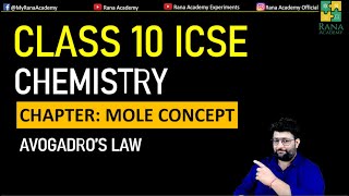 Avogadros Law  PART A  Class 10 ICSE Chemistry [upl. by Waters]