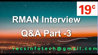 RMAN Backup and Recovery Interview Question and Answers  Part3 [upl. by Arezzini956]