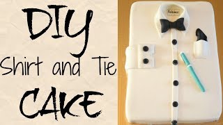 DIY SHIRT amp BOW TIE CAKE  Janies Sweets [upl. by Rey]