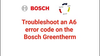 Troubleshoot an A6 error code on the Bosch Greentherm [upl. by Anisamoht]