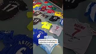 Alexandre Song showed off his jersey collection 🤩 via 17alexsongIG shorts [upl. by Neirda]