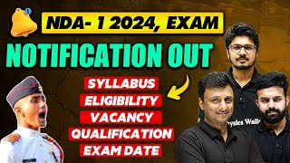 UPSC NDA1 2024 Official Notification Out  NDA Notification  Age Limit  Eligibility  Discussion [upl. by Elrod317]