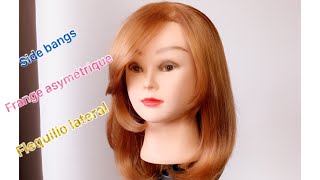 Frange asymétrique tutoriel  swept side bangs flequillo lateral ✂️ [upl. by Mathew]