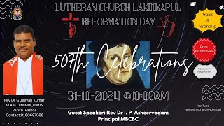 REFORMATION DAY SERVICE  31102024 LUTHERAN CHURCH Lakdikapool Hyderabad [upl. by Aldus]