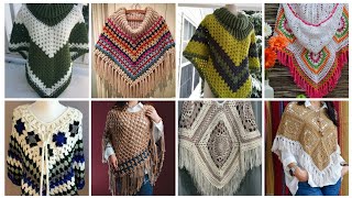 Crochet hand made shurug  Womens ponchoo design ideas [upl. by Avi185]