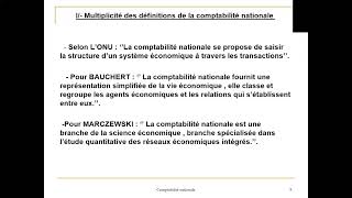 Comptabilité Nationale I S5 Séance 1 Pr FAISAL ZAARAOUI [upl. by Heigl]