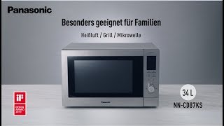 KombiMikrowelle mit Heißluft Grill und großem 34 L Garraum NNCD87  Panasonic Produktvorstellung [upl. by Sices]