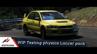 Assetto Corsa  WIP TESTING Lancer EVO 789 PACK [upl. by Benedicto]