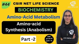 Aminoacid synthesisAnabolism  Biochemistry  CSIR NET LIFESCIENCE [upl. by Ognimod]