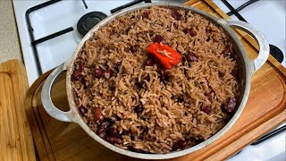 HOW TO MAKE RICE AND PEAS  CARIBBEAN RICE AND PEAS  TERRIANN’S KITCHEN [upl. by Hamlani]