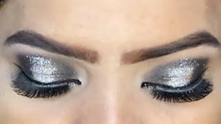 Silver Smokey Halo EyeMakeup Tutorial Silver Eyeshadow Tutorial [upl. by Schreibman]