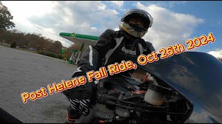 Post Helene Fall Ride Oct 26 2024 [upl. by Yelik608]