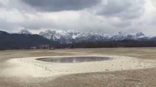 Forggensee lake without water GermanyFüssenBayern [upl. by Nedda]