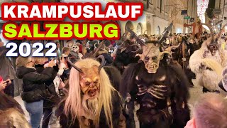 Krampuslauf in Salzburg 2022 [upl. by Adnilahs]