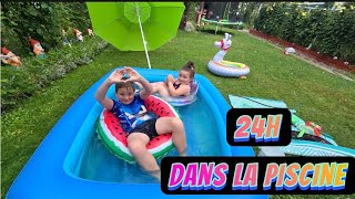 24 H DANS LA PISCINE CHALLENGE challenge 24h piscine [upl. by Eelamme]