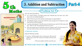 5th Maths  Problem Set 9  Addition and Subtraction Lesson  3  Maharashtra Board  Part  4 [upl. by Teodorico289]