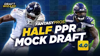 HalfPPR Mock Draft 40 2021  Fantasy Football PickbyPick Strategy  Player Advice [upl. by Adroj]