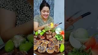 Mukbang kerang rebus ala Thailand dan Sambel ala Thailand dan Lalapan subscribe food asmr [upl. by Terrene]