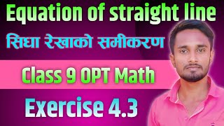 equation of straight line class 9  coordinate geometry optional math [upl. by Linnie]