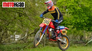 Riding the 1982 CR480R Hondas milestone open class MX twostroke [upl. by Elleda664]