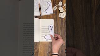 DIY KlappGespensterLesezeichen in 90 Sekunden  Halloween 👻 👻👻📖 [upl. by Airotahs270]