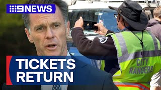 NSW Government crackdown on ticketless parking fines  9 News Australia [upl. by Ohcamac239]