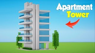 Minecraft How to Build a Modern Hotel Tower 1  House Tutorial [upl. by Yolanda]