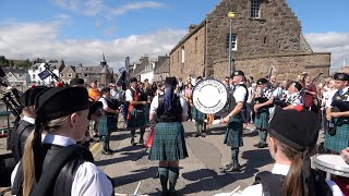 51st Highland Div set by Newtonhill Pipe Band by harbour during 2022 Stonehaven Harbour Festival [upl. by Duff]