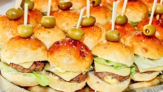 Mini Hamburgers Ultra Moelleux😍 Idée buffet 100 Fait Maison [upl. by Alanson789]