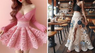 beautiful crochet Dress Designs ♥️ must watch🔥✨ [upl. by Dewey]