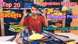 Badminton Wholesale Shop Kolkata  Low price Badminton Rackets Top 20 Models [upl. by Timmi]