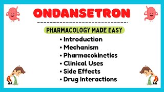 Antiemetics pharmacology Ondansetron pharmacology Zofran pharmacology Pharmacology Made easy [upl. by Jaeger34]