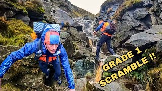 CROWDEN CLOUGH GRADE 1 SCRAMBLE amp KINDER SCOUT SOLO WILDCAMP [upl. by Keligot205]