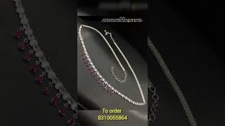 Silver polish premium quality cz adstone Hip chain silverchain hipchain adstones youtubeshorts [upl. by Jarrow]