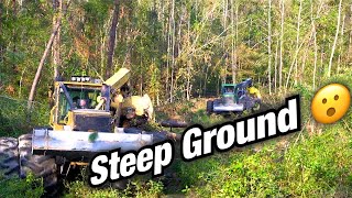 Tigercat Skidder vs John Deere Skidder On Steep Ground amp Why Did We Have To Stop Cutting Logs [upl. by Yroggerg]