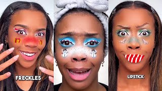 CUTE ✅ or FAIL❌ Tiktok Christmas Filters Pick My Makeup [upl. by Ketti]