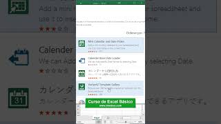 COMPLEMENTO CALENDAR DE EXCEL cursoonline excel exceltips exceltutorial [upl. by Nuyh615]