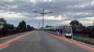 VLine Vlocity Trains Passing at Ardeer Station [upl. by Socin]