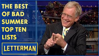 The Best Of Bad Summer Top Ten Lists  Letterman [upl. by Sualkin]