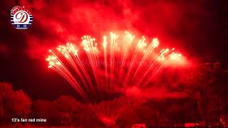 SR0037 13s Fan Red Mine dancingfireworks fireworks [upl. by Fellner]