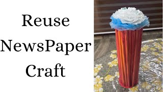 Reuse Newspaper Craft [upl. by Ayatan]