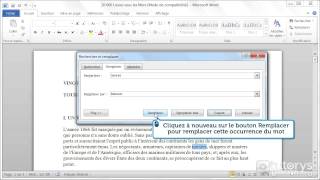 Comment utiliser la fonction Remplacer avec Word 2010 [upl. by Ahsiniuq]