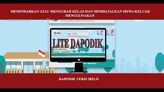 APLIKASI LITE DAPODIK VERSI 2023D  MEMINDAHKAN SISWA SALAH ROMBEL ATAU KELAS DI DAPODIK 2023D [upl. by Ernestus]