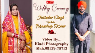 Jatinder Singh Weds Mandeep Kaur  Path Batna amp Jago  Live byKindi Photography Mob9815970713 [upl. by Acceber]