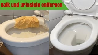 Kalkflecken und Urinstein in der Toilette entfernen [upl. by Bugbee91]